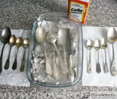 Как почистить столовое серебро