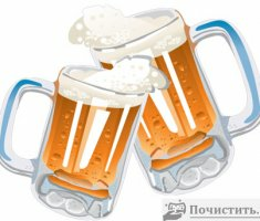 Как очистить пятно от пива
