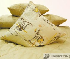 Как почистить подушку из верблюжьей шерсти